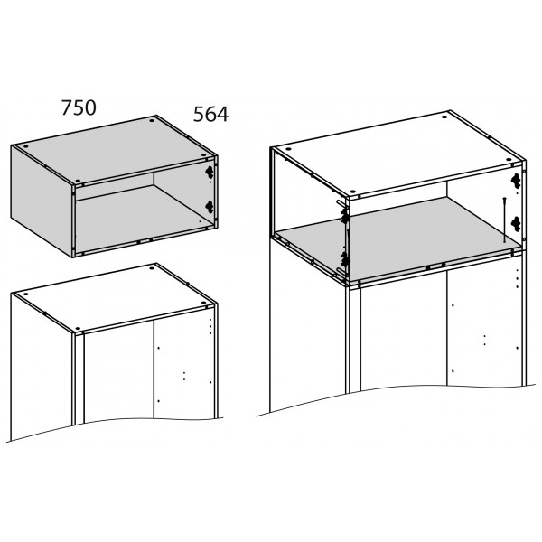 Корпус антресоли TETRA 75/56