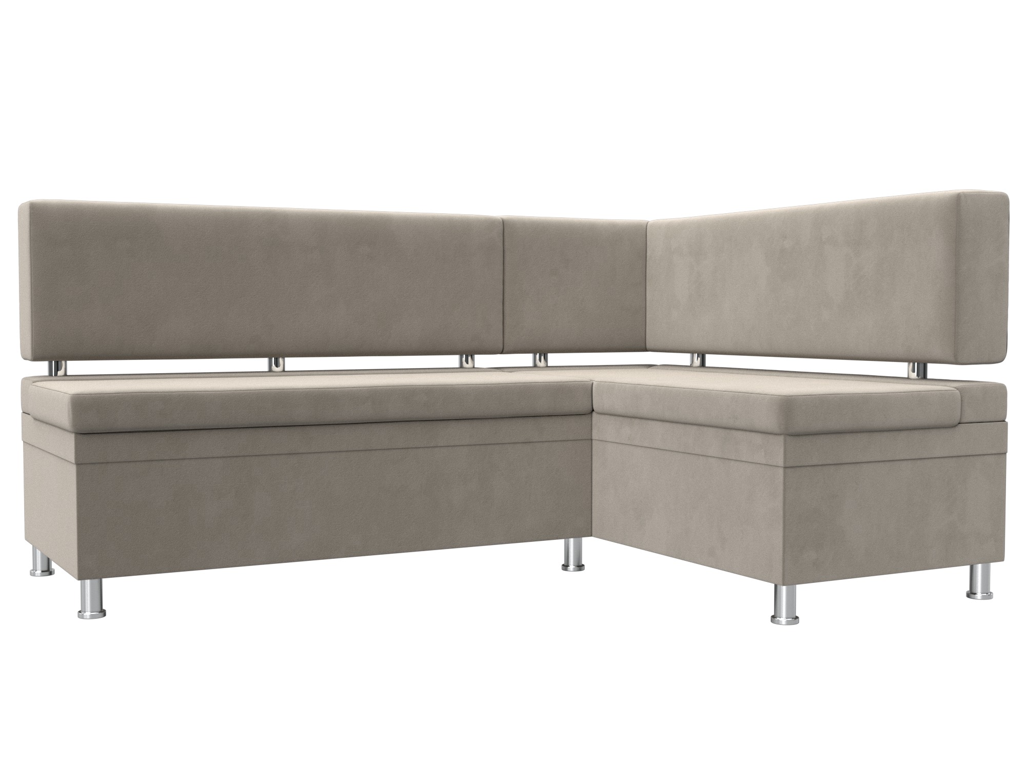 Диван кухонный угловой Стайл правый угол Микровельвет