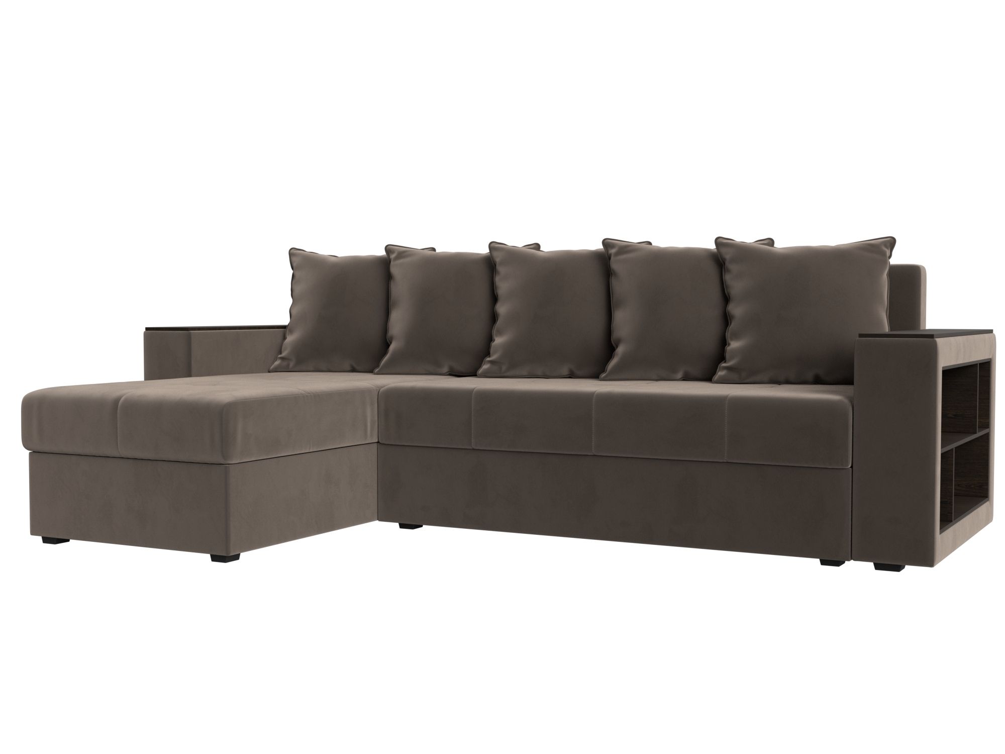 Диван угловой Дубай Лайт левый угол Велюр