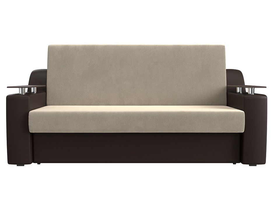 Диван прямой аккордеон Сенатор 160 Микровельвет\Экокожа