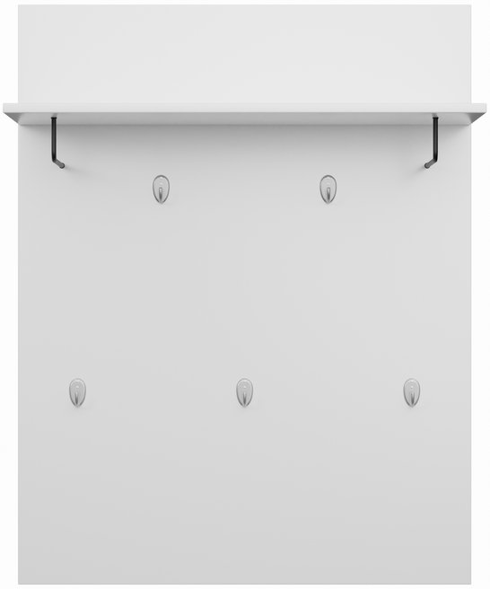 Вешалка СИРИУС настенная с полкой, цвет белый