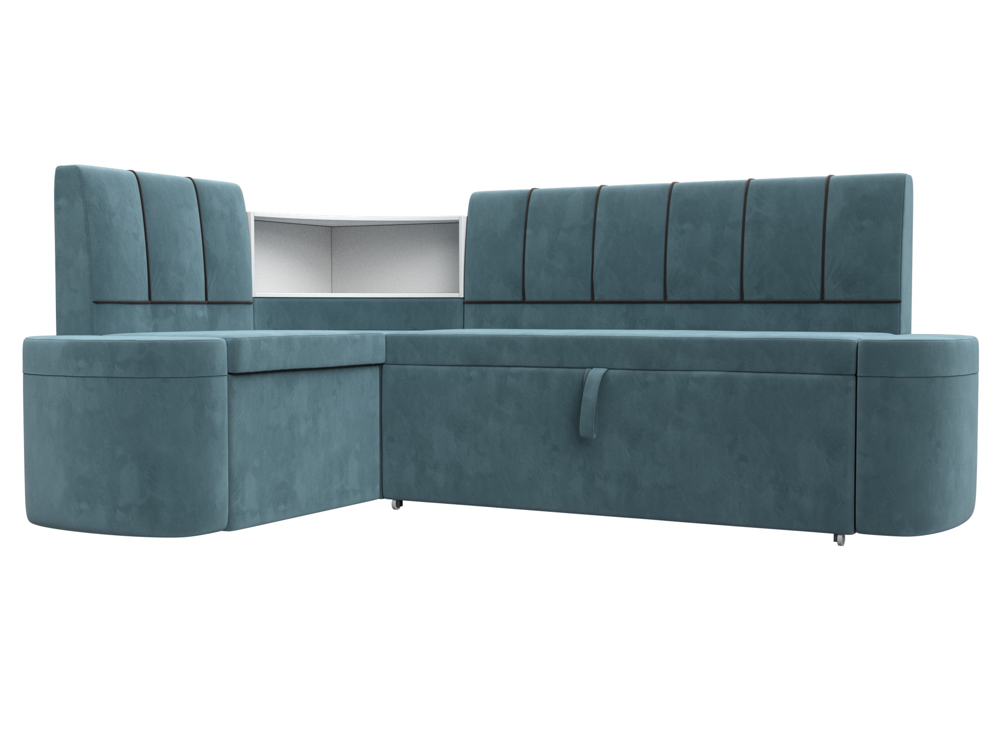 Диван кухонный угловой Тефида левый угол Велюр