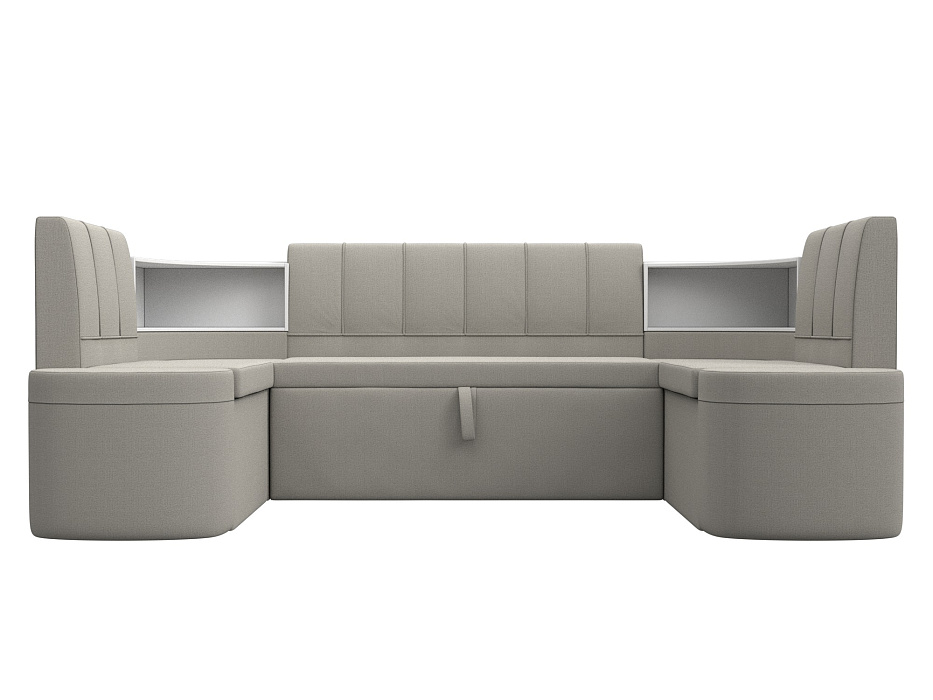 Диван кухонный П-образный Тефида Рогожка