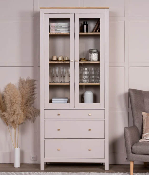 Шкаф САГА с витриной 90