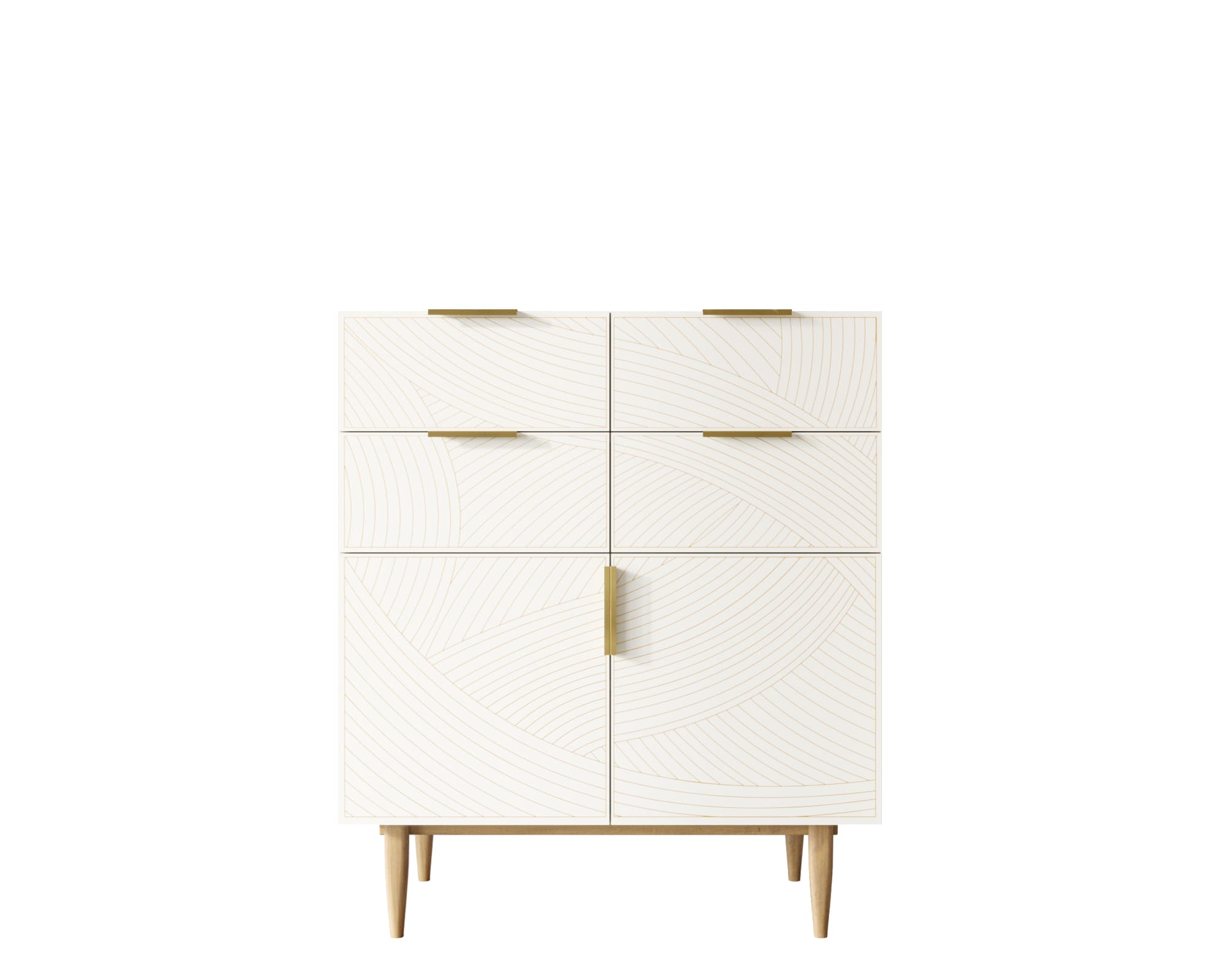 Большой комод с четырьмя ящиками и дверками Line LN17/GR1