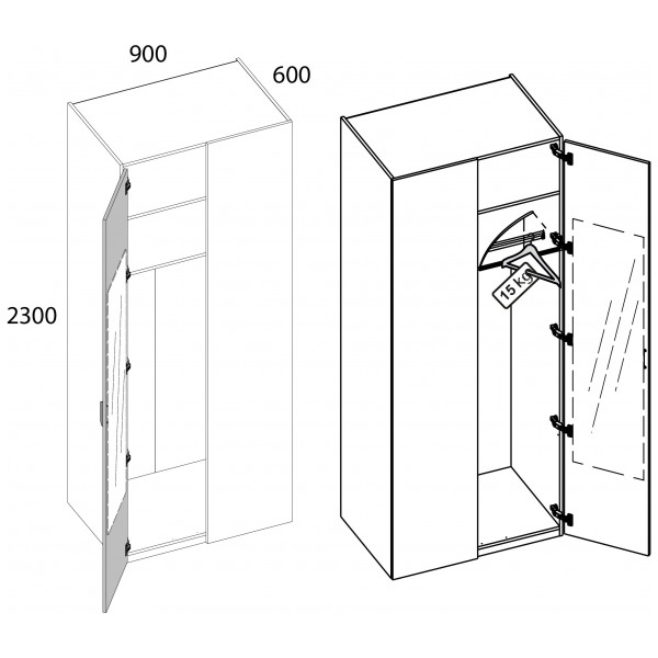 Шкаф 2DG/K90 Z MODERN