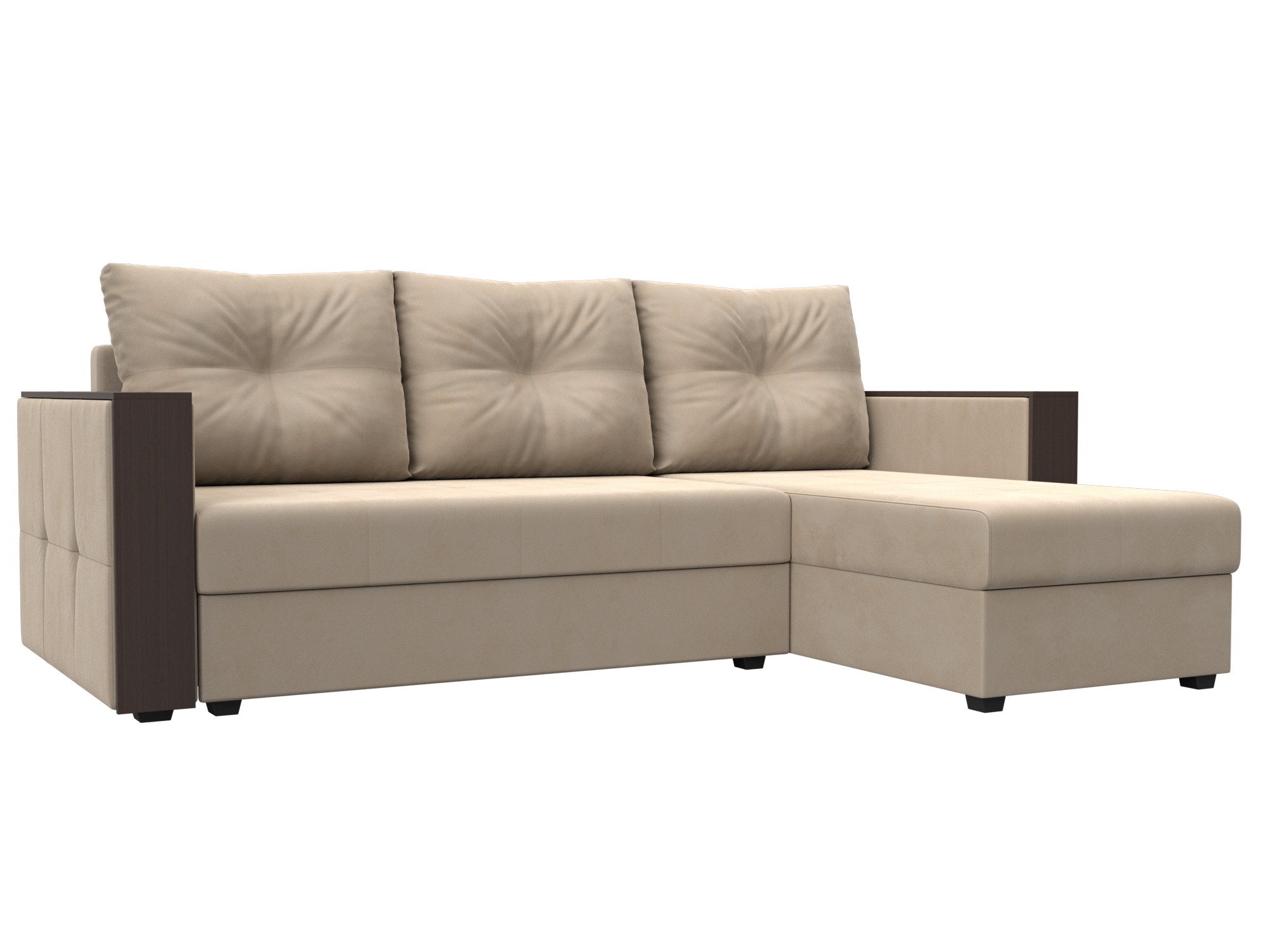 Диван угловой Валенсия Лайт правый угол Велюр