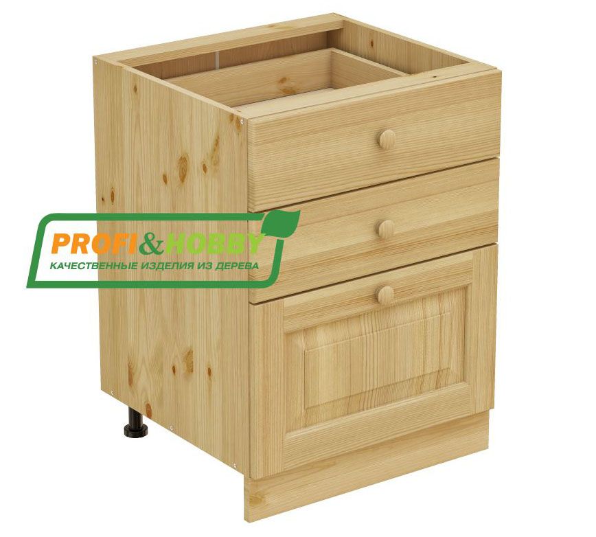 Тумба с 3-мя ящиками 600*720
