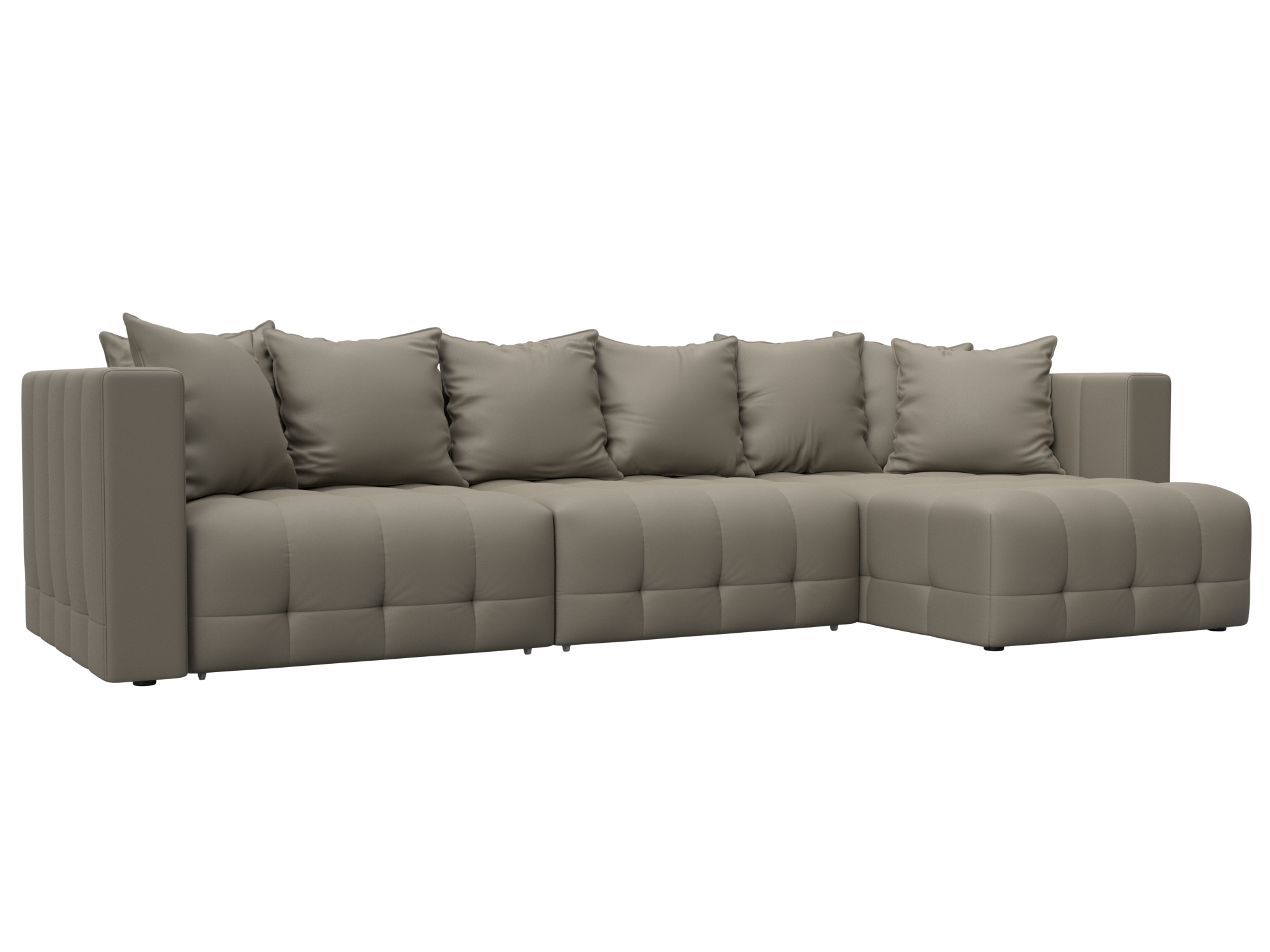 Диван угловой Лига-052 НПБ Лонг угол универсальный Экокожа