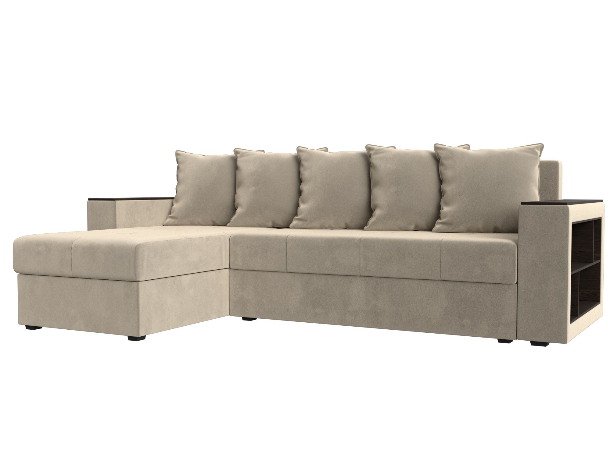 Диван угловой Дубай Лайт левый угол Микровельвет