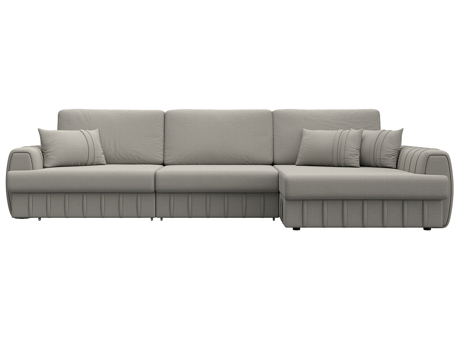 Диван угловой Лига-057 НПБ Лонг угол правый Рогожка