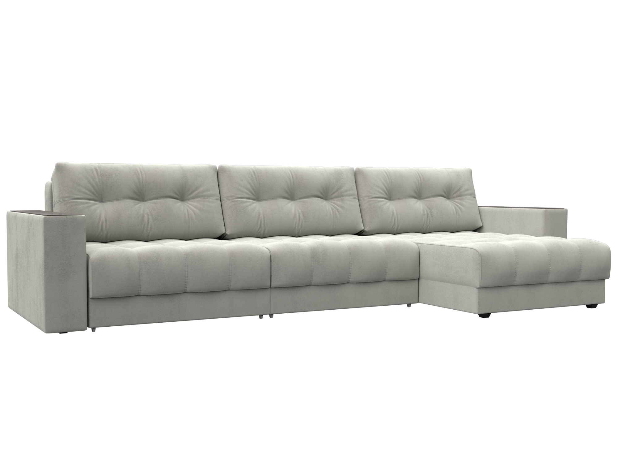 Диван угловой с декором Лига-049 НПБ Лонг Велюр