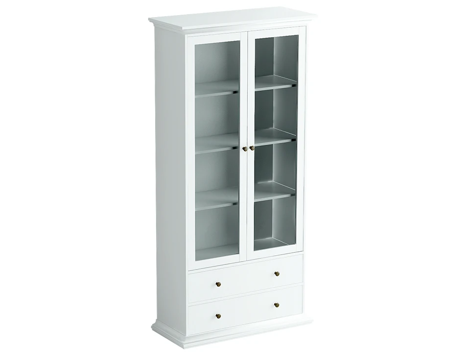 Шкаф-витрина Reina двухдверный / ящики