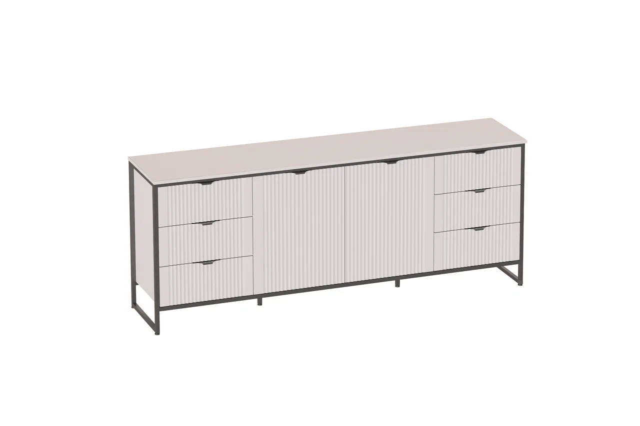 Тумба с 2 дв и 6 ящ с глухими дверьми Нора гостиная