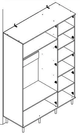 Шкаф трехдверный Денвер