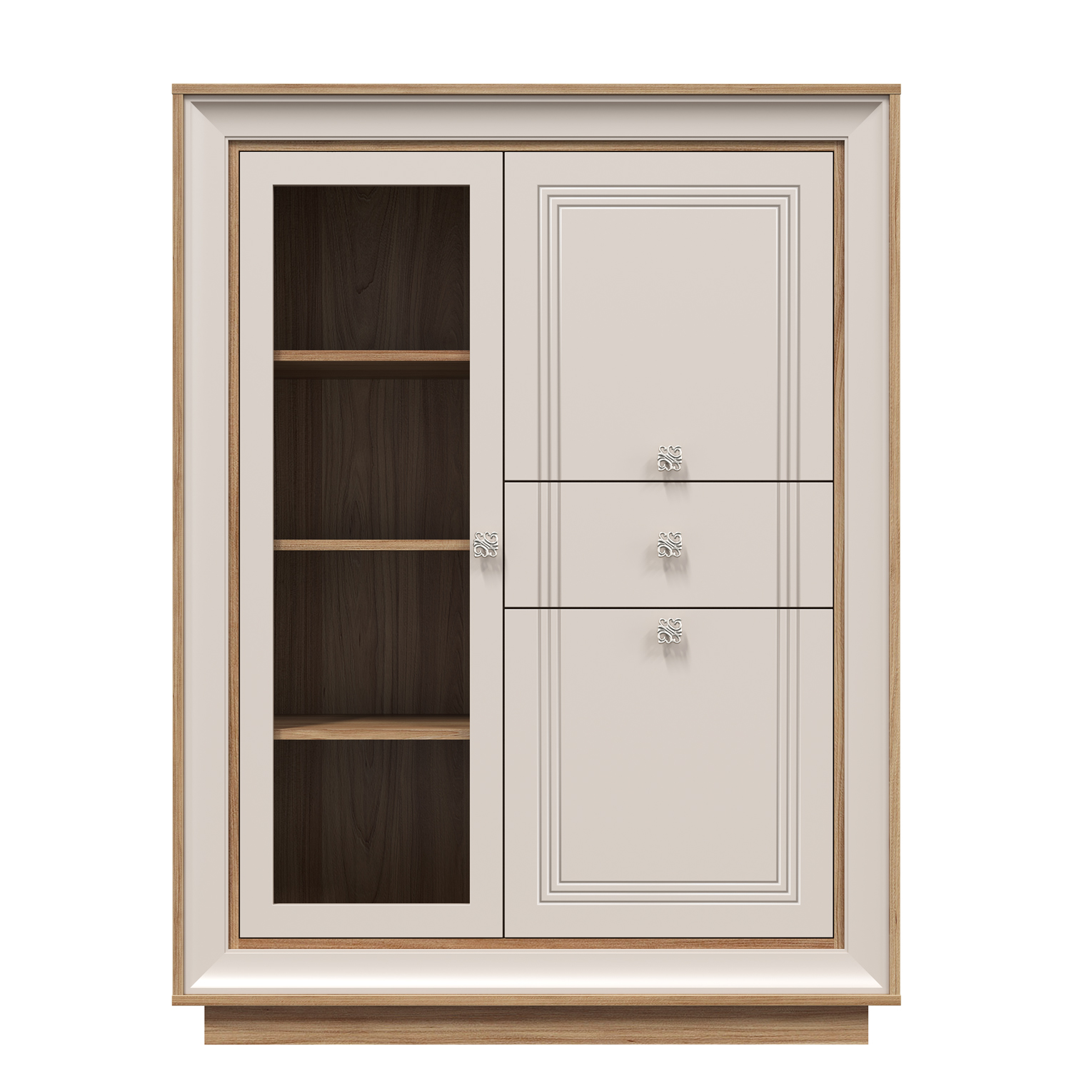 Шкаф низкий (1 стеклодверь) Прато