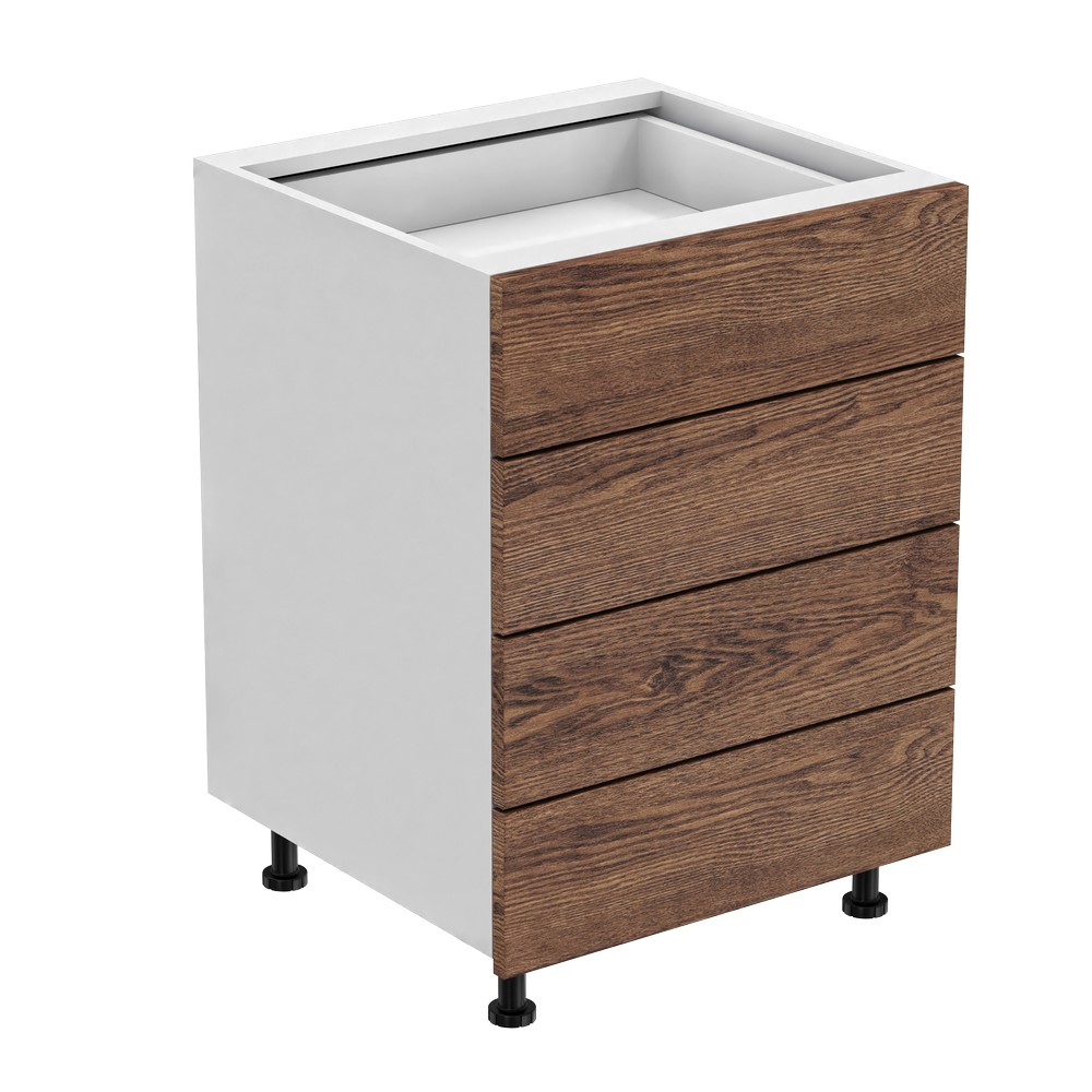 Шкаф Напольный 60x53x72 Глубокий + 4 ящика