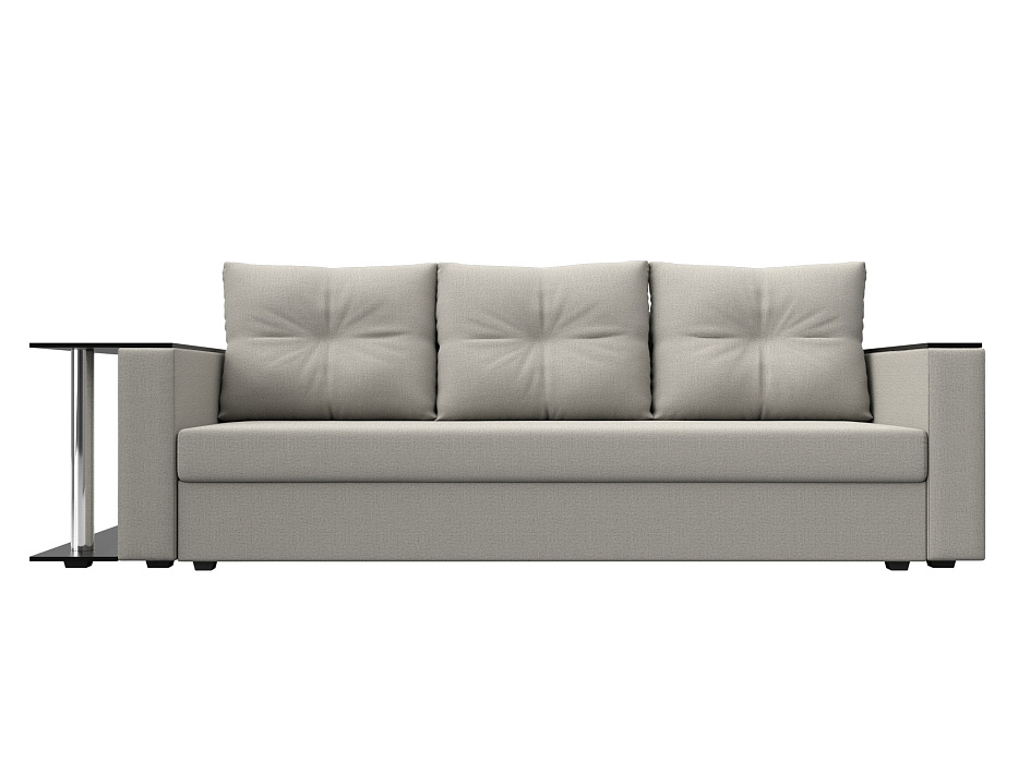 Диван прямой Атланта со столом слева Рогожка