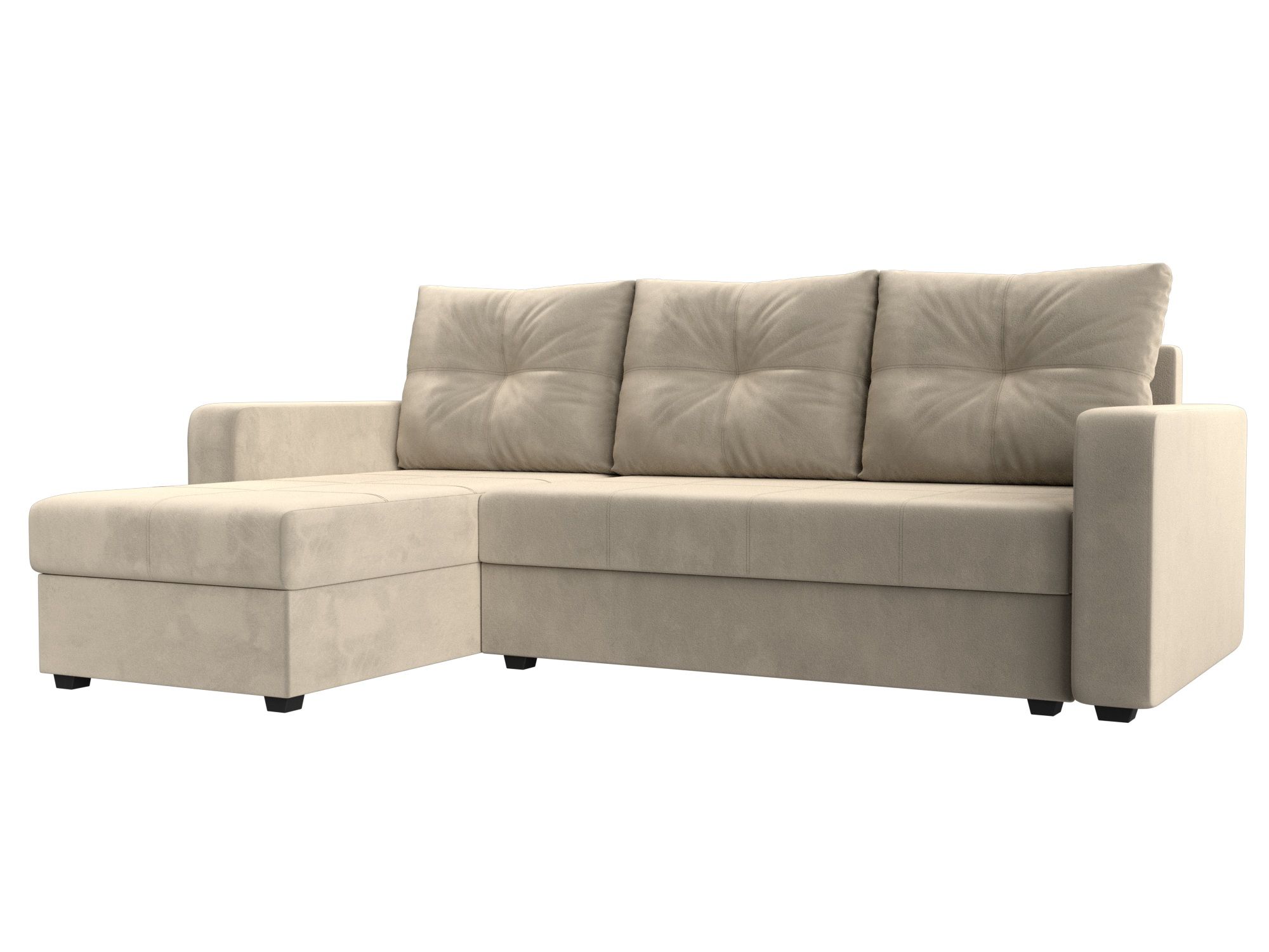 Диван угловой Ливерпуль Лайт левый угол Микровельвет