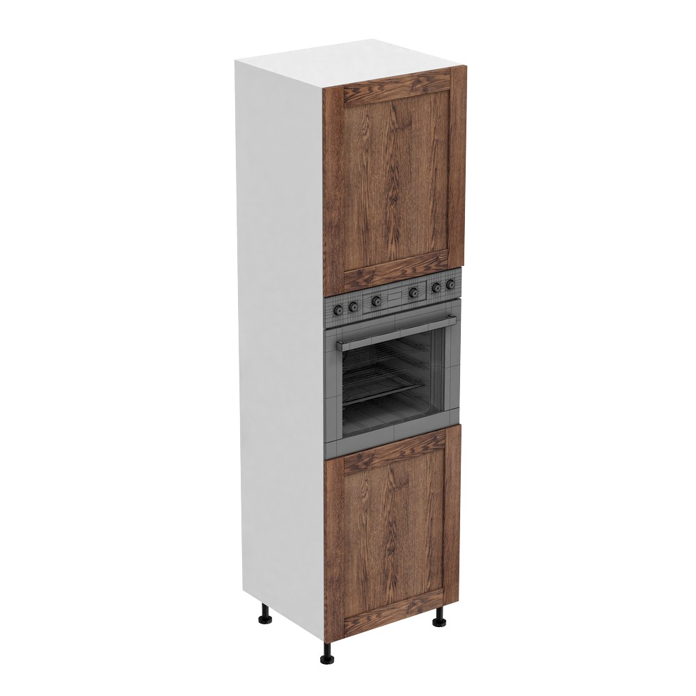 Высокий шкаф 60х56х204 под духовой шкаф +2 двери