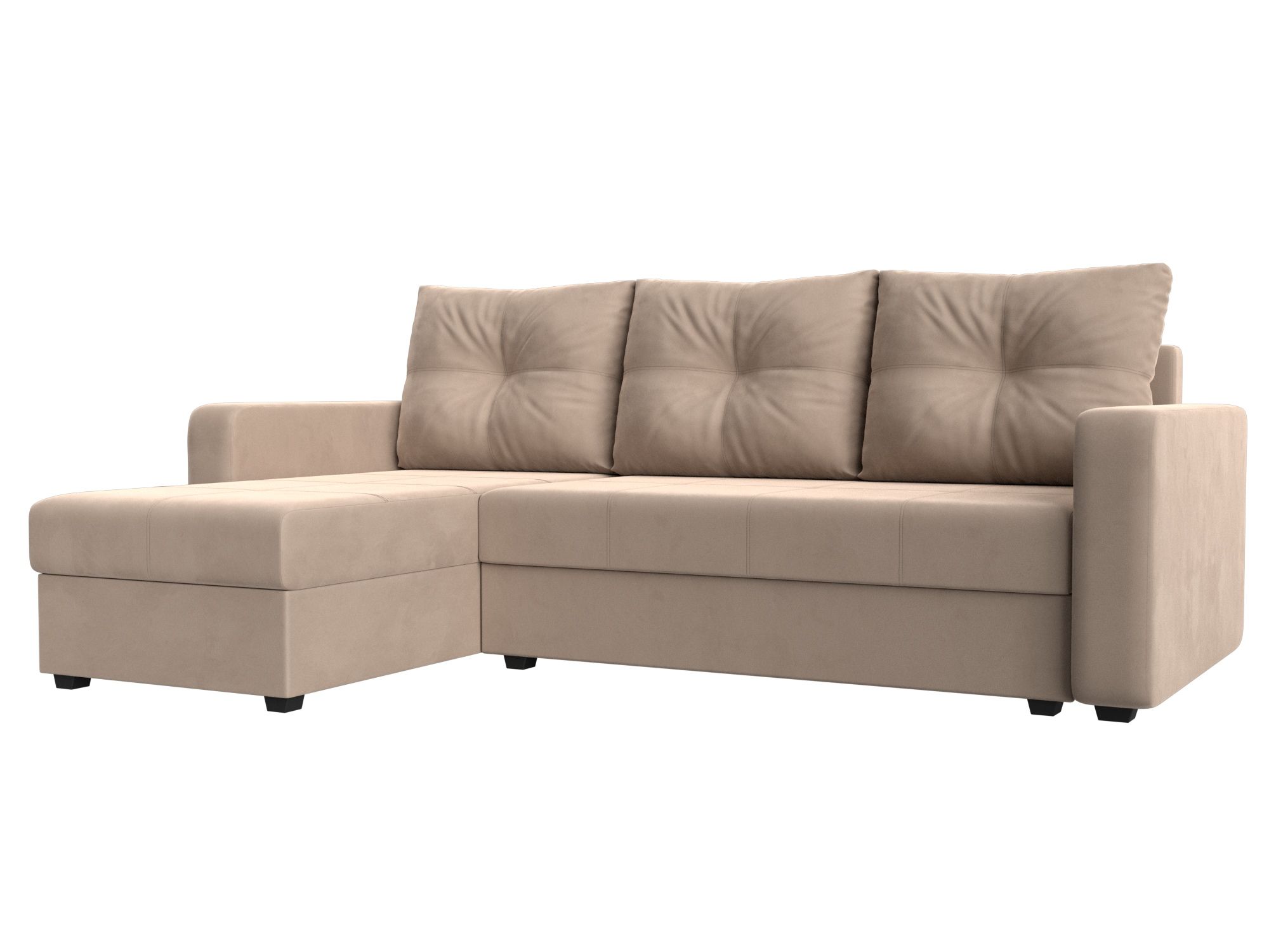 Диван угловой Ливерпуль Лайт левый угол Велюр