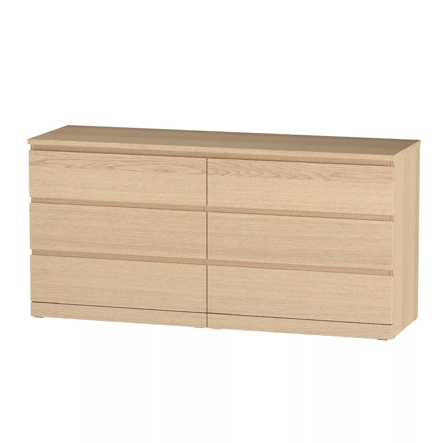 Комод Варма Прайм 6Д дуб беленый