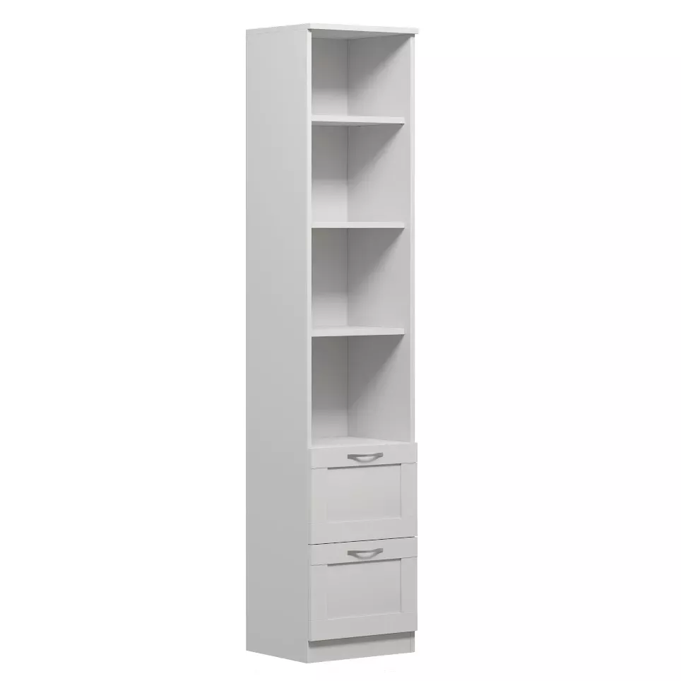 Стеллаж СИРИУС узкий, с двумя ящиками и четырьмя полками