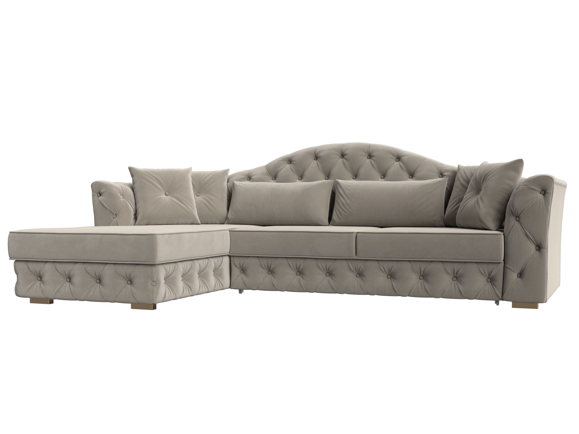 Диван угловой Артис левый угол Микровельвет