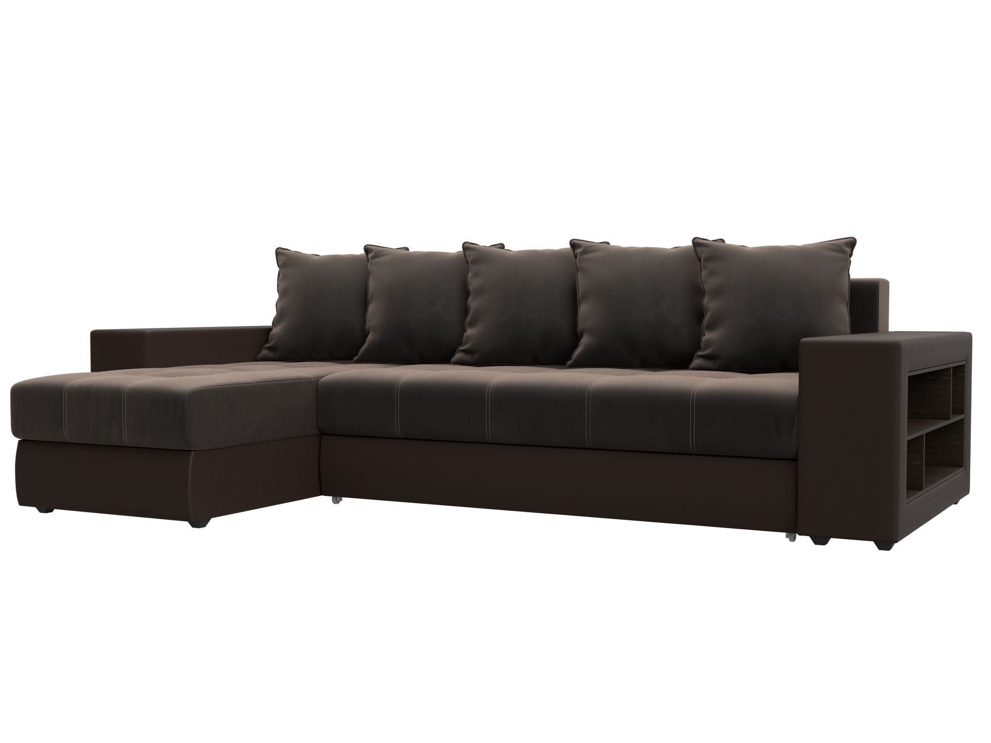 Диван угловой Дубай левый угол Велюр\Экокожа