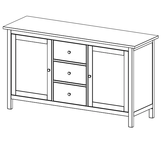 Тумба 23 Кантри двухдверная с тремя наружными ящиками