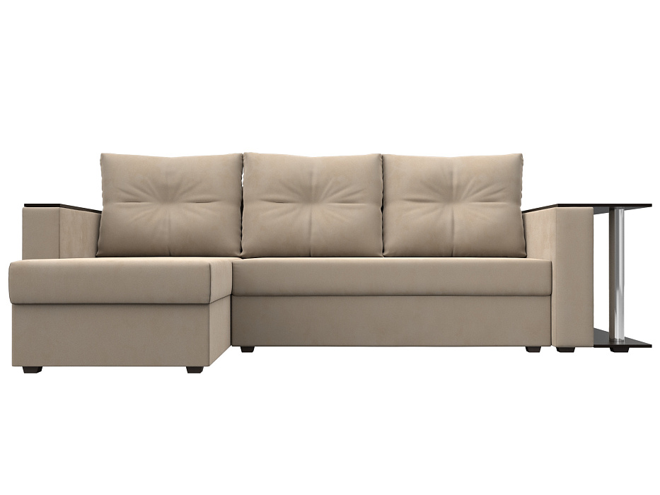 Диван угловой Атланта со столом левый угол Велюр