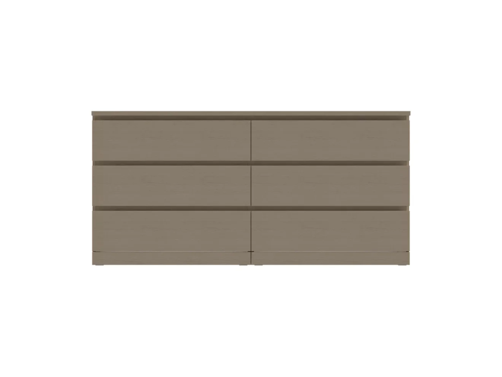 Комод Варма 6Д большой с шестью ящиками, Дуб белёный