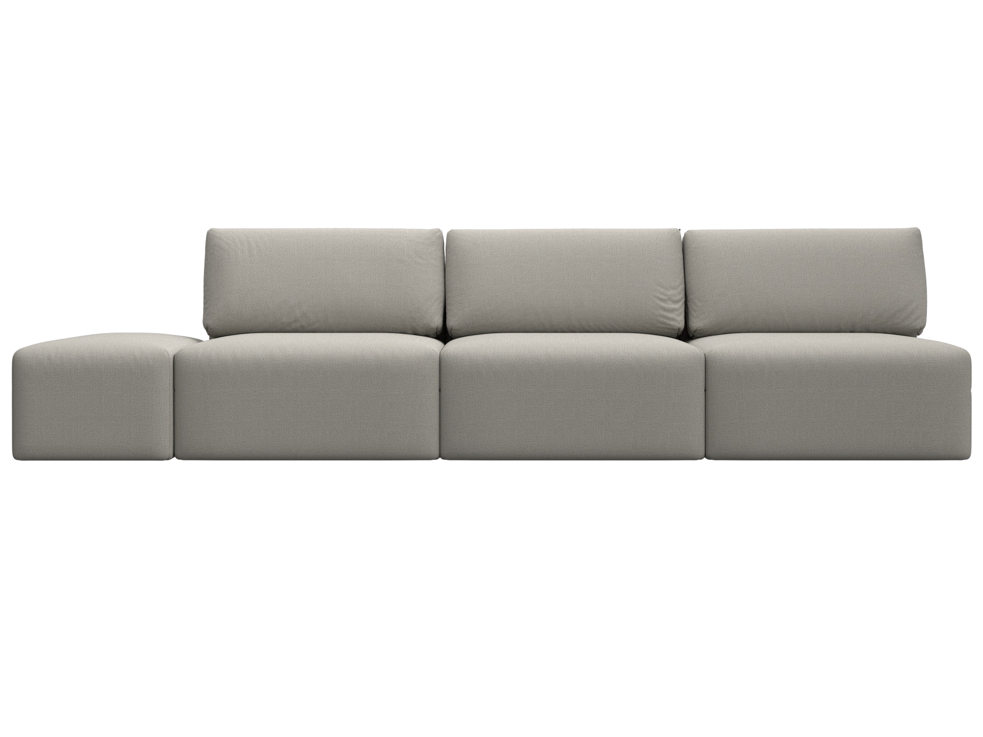 Диван прямой модульный с пуфом Лига-060 НПБ Лонг Рогожка