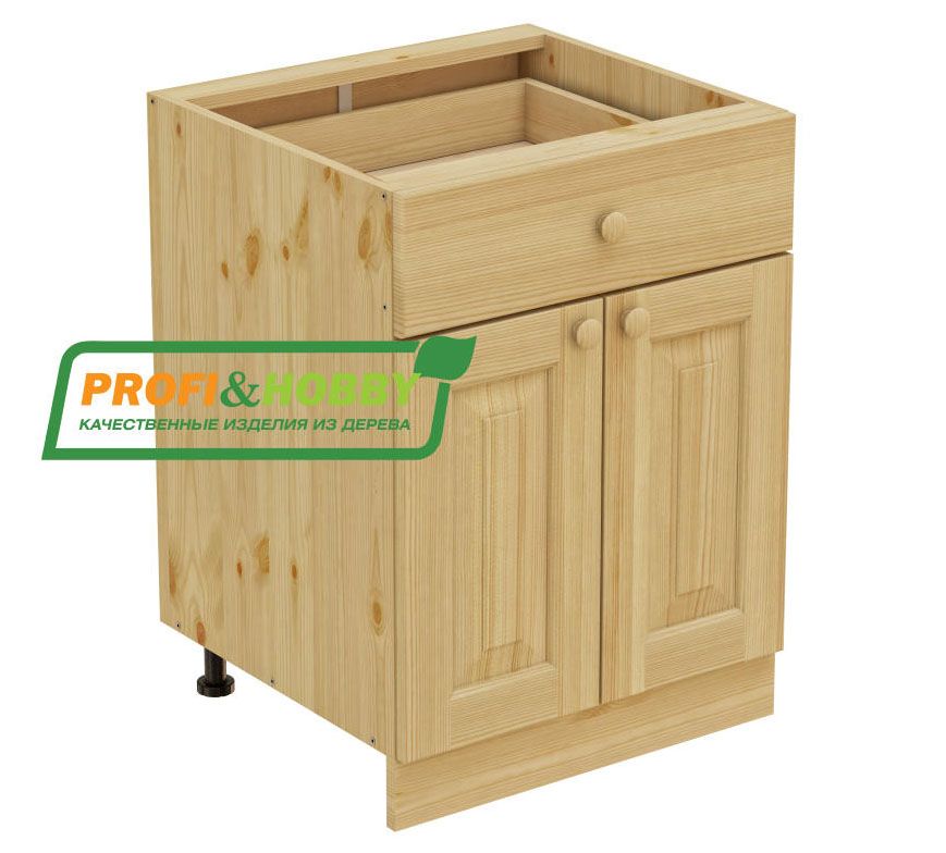 Тумба 2 дверь 1 ящик 600*720