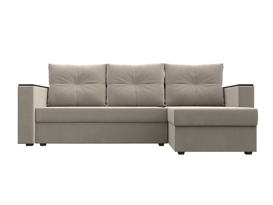 Диван угловой Атланта без стола правый угол Микровельвет