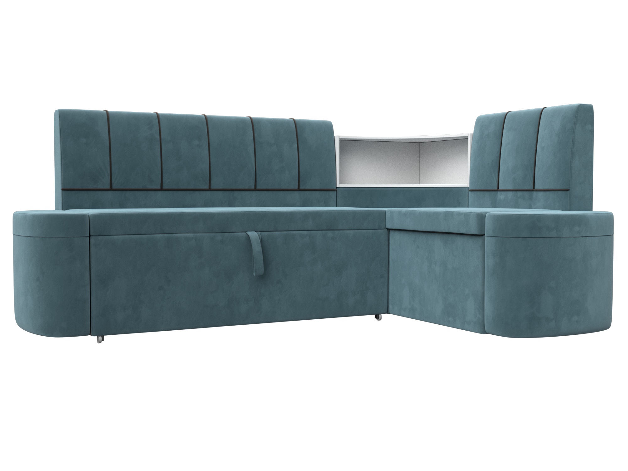 Диван кухонный угловой Тефида правый угол Велюр