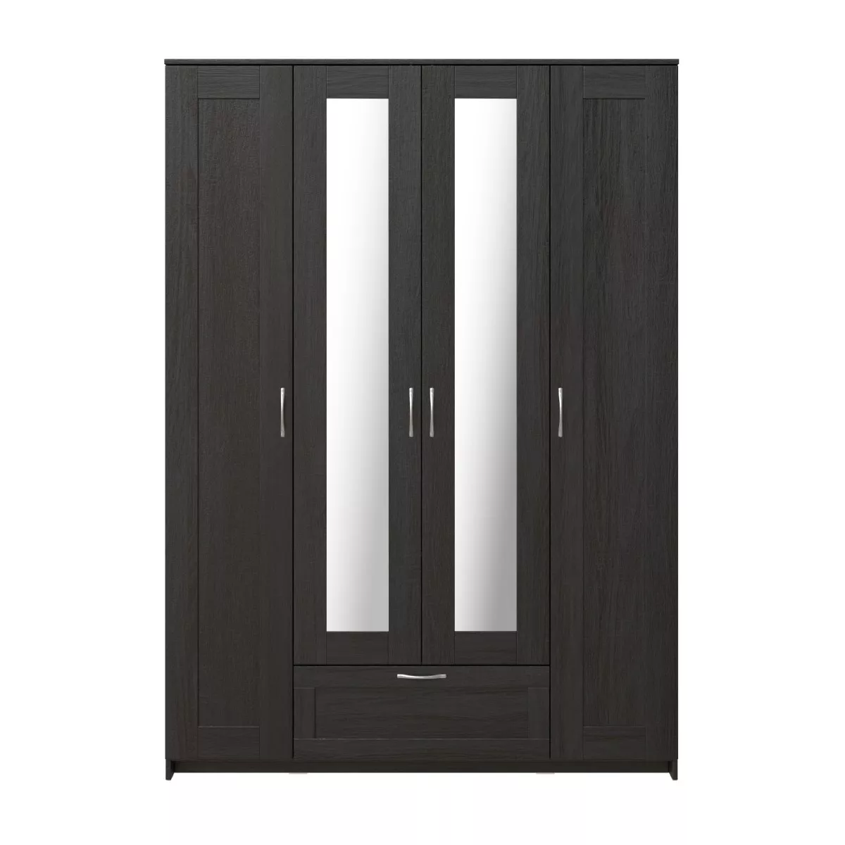 Шкаф СИРИУС четырёхдверный с одним ящиком и двумя зеркалами