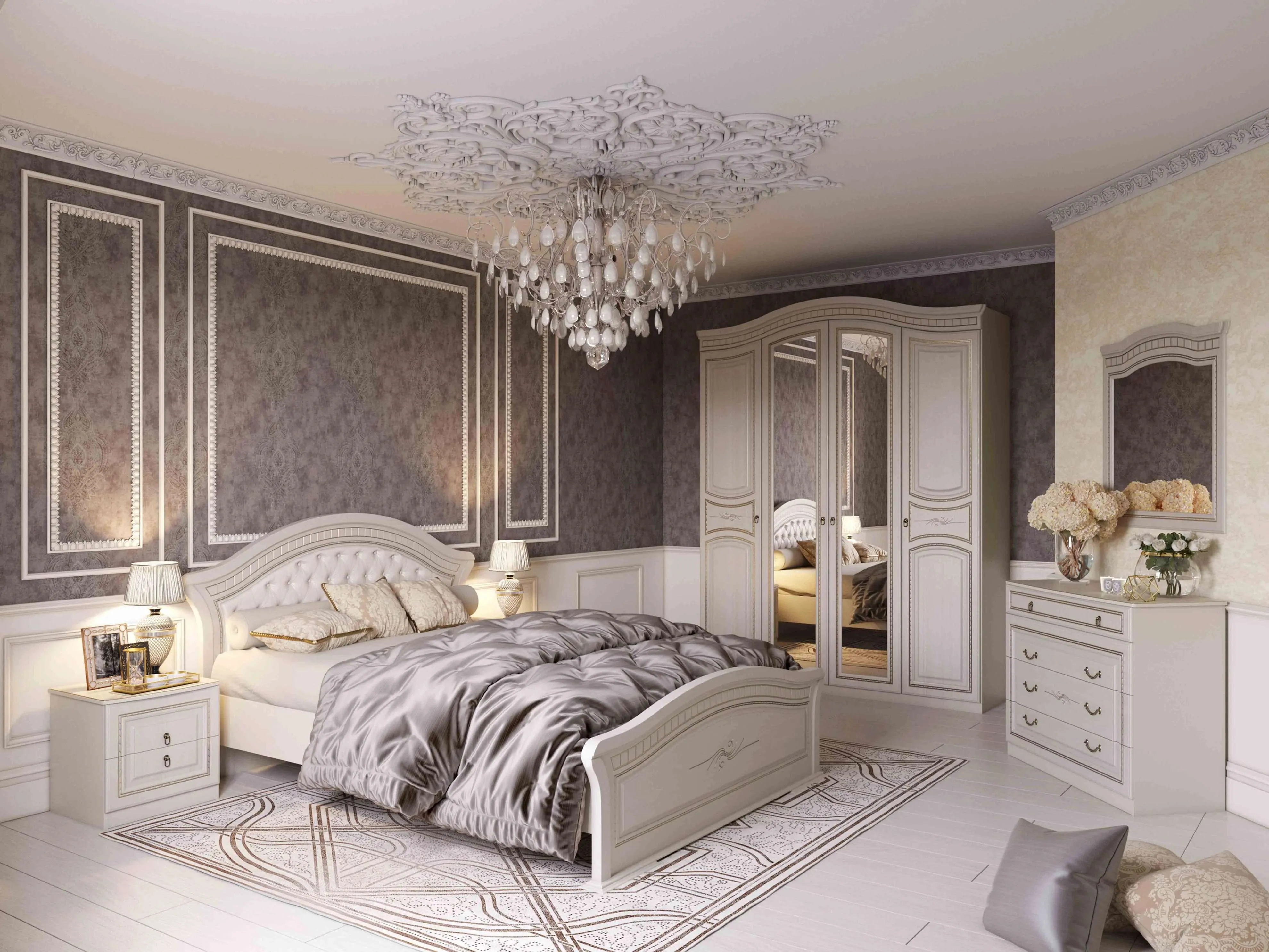 Спальный гарнитур Николь композиция 2