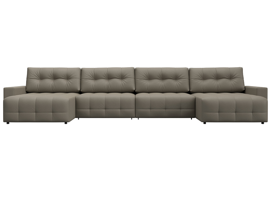 Диван П-образный с полками Лига-053 НПБ Лонг Экокожа