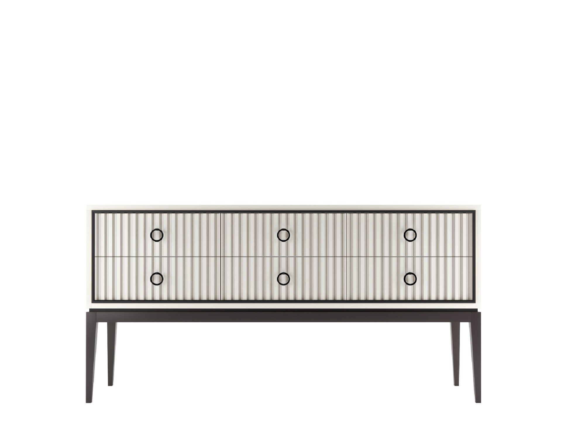 Комод Nice 6 ящиков на высоких ножках фасад с фрезеровкой