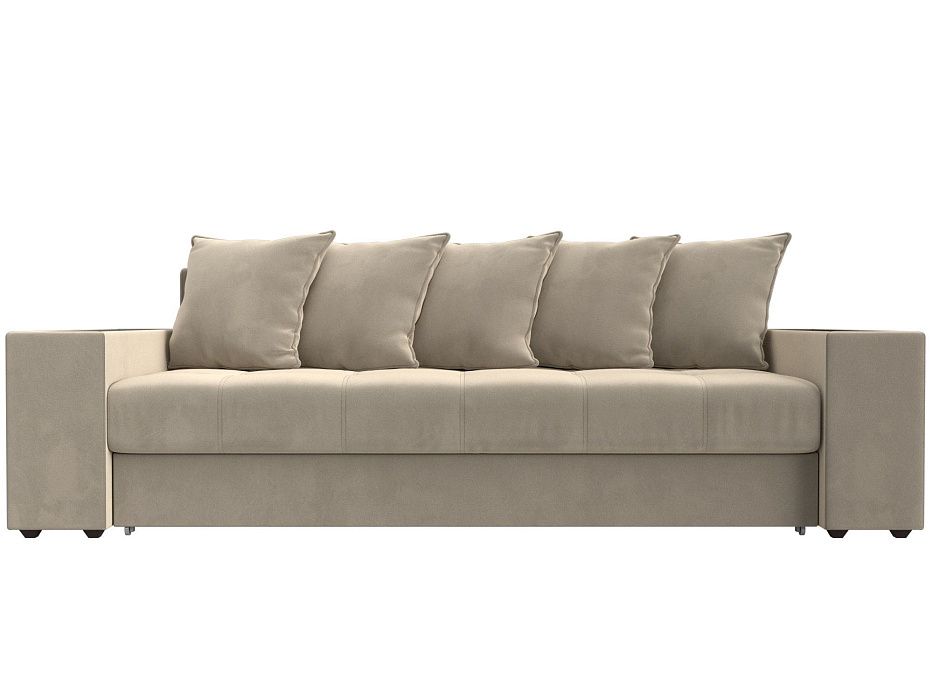 Диван прямой Дубай полки слева Микровельвет