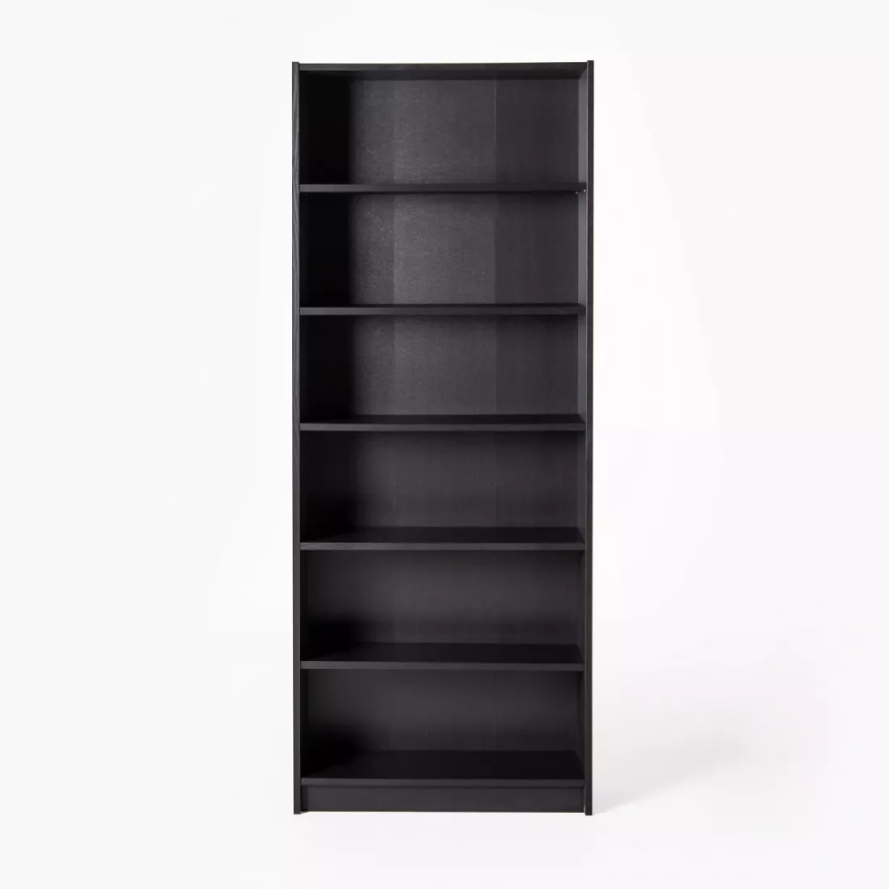 Стеллаж Варма 80, высокий с шестью полками, ясень черный