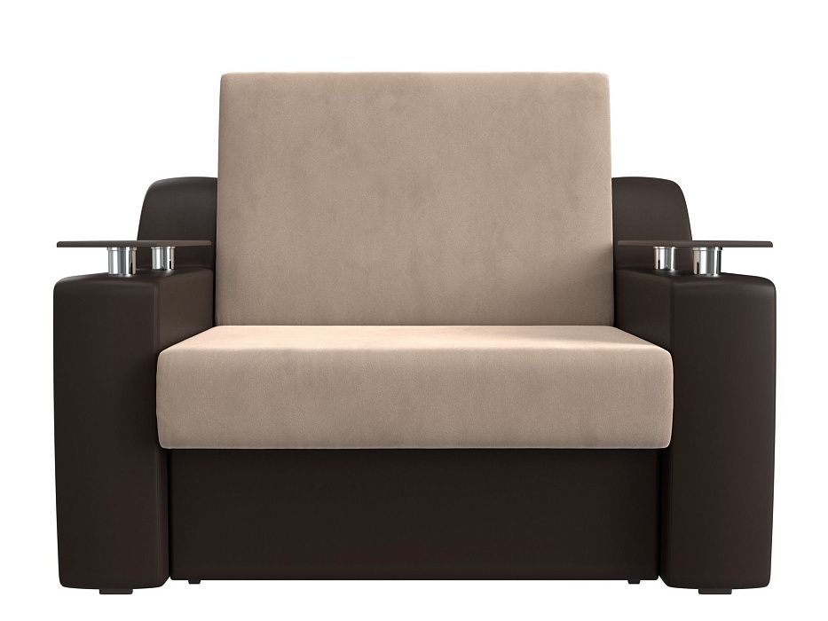 Диван прямой аккордеон Сенатор 100 Велюр\Экокожа