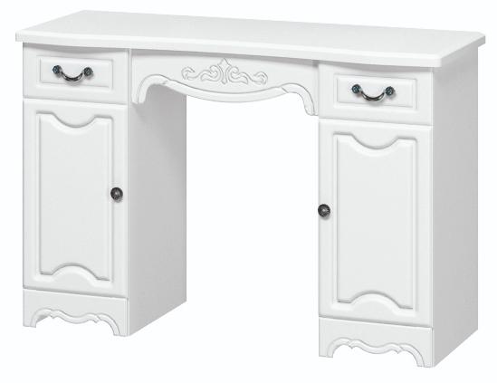Стол туалетный Лотос (ЛДСП/МДФ(ЛАК), цвет Белый/Белый)