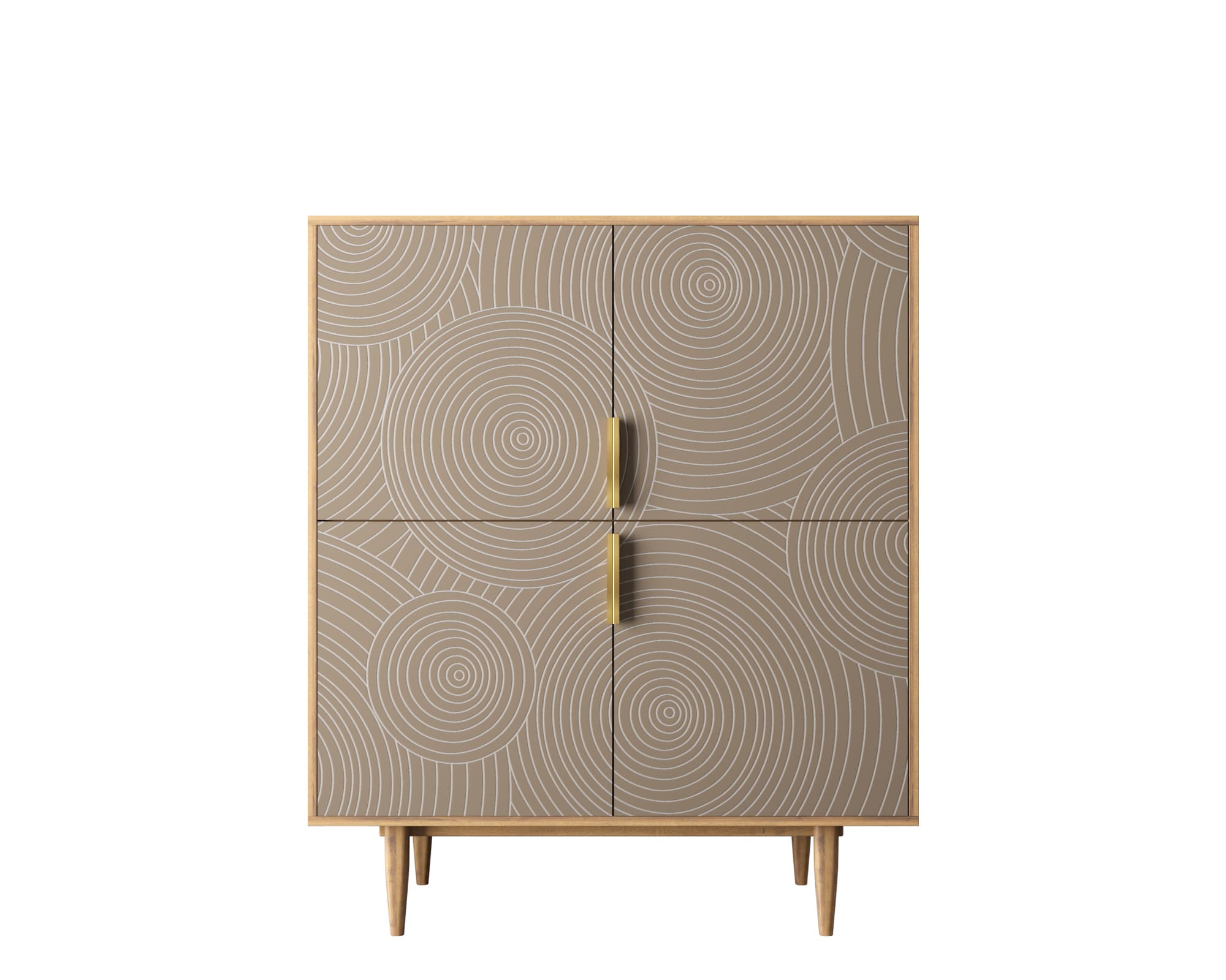 Большой комод с четырьмя дверками Line R19