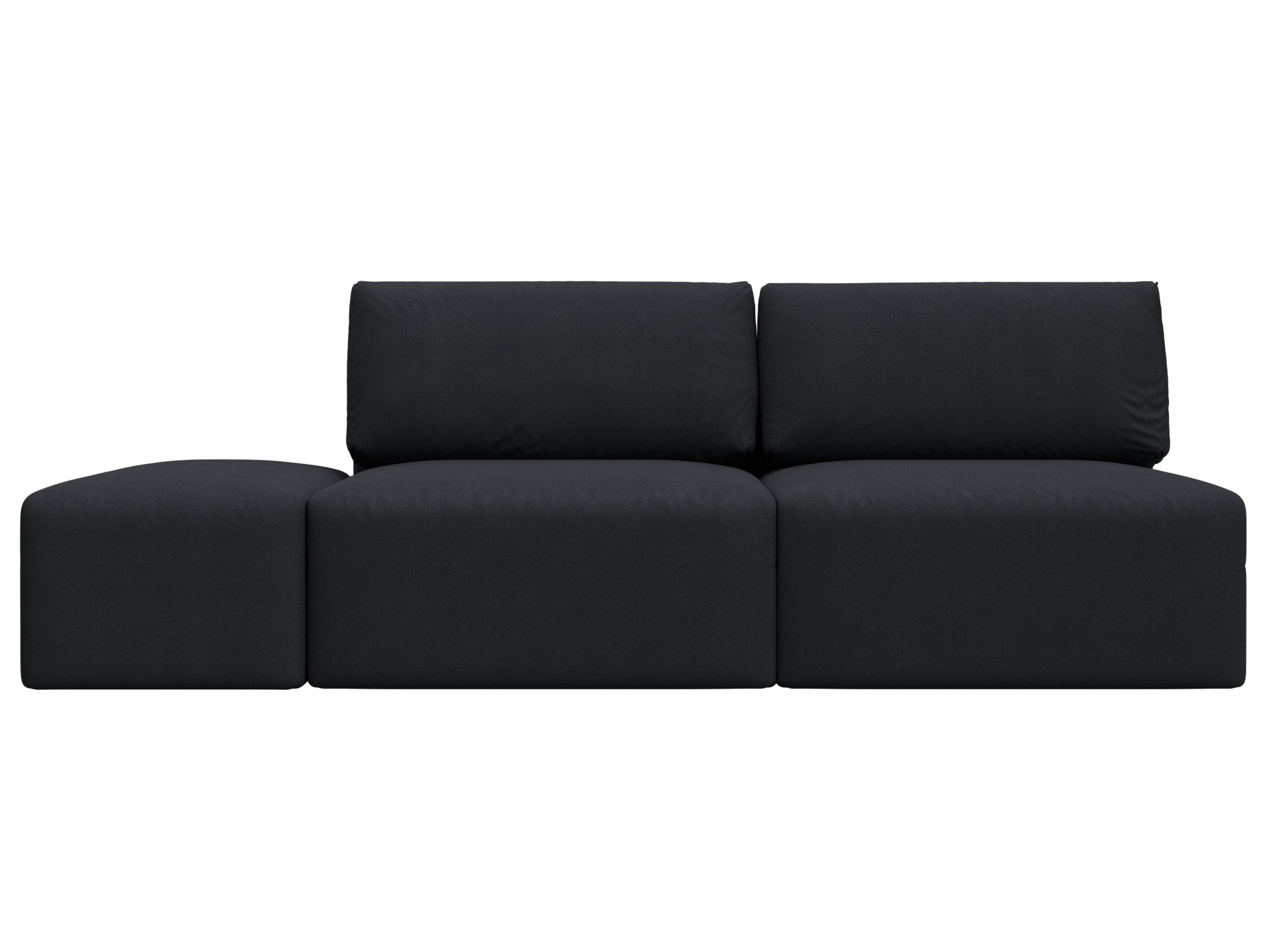 Диван прямой модульный с пуфом Лига-060 НПБ Замша