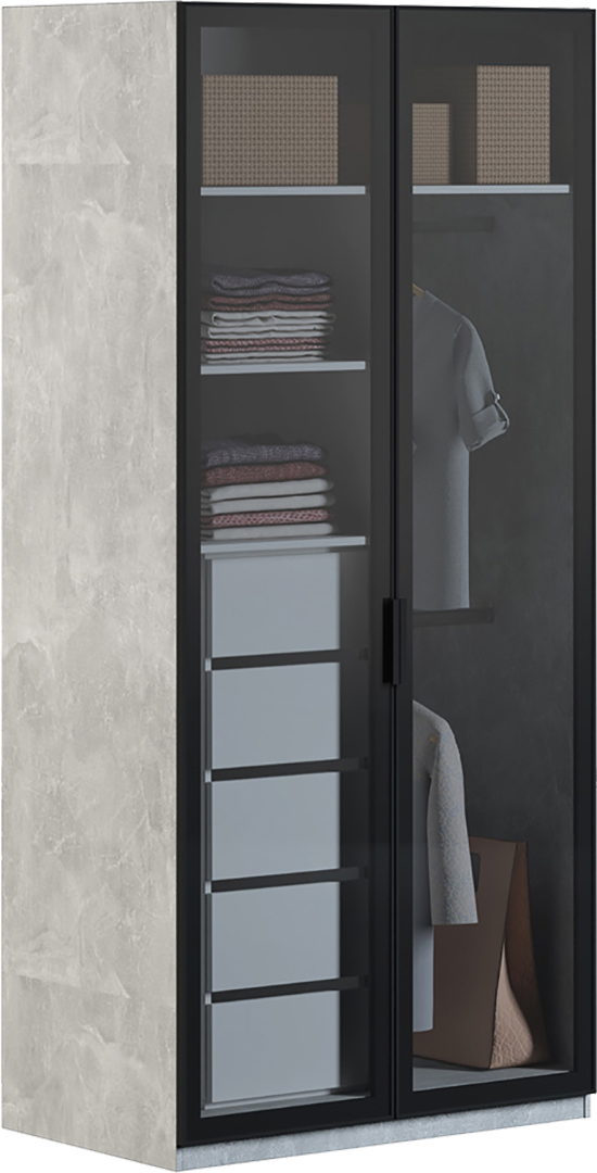 Шкаф Бержер 2 двери стекло