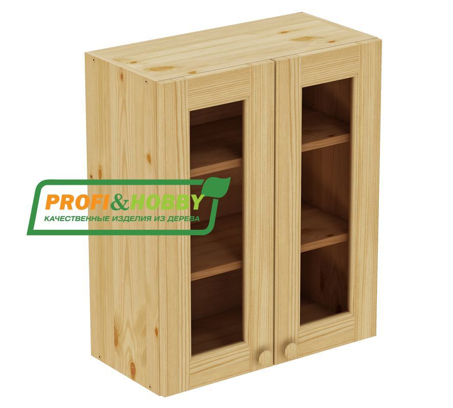 Шкаф настенный 2 двери 600*720 стекло