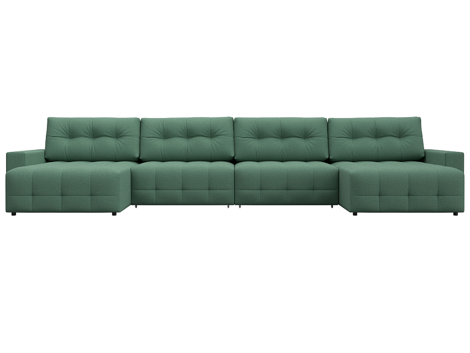 Диван П-образный с полками Лига-053 НПБ Лонг Рогожка