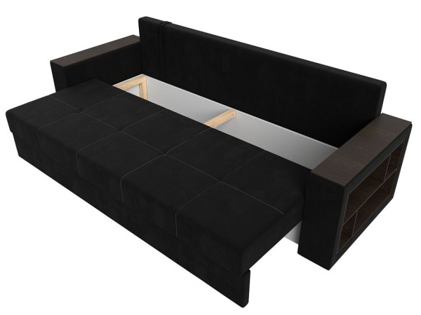 Диван прямой Дубай Лайт полки справа Микровельвет